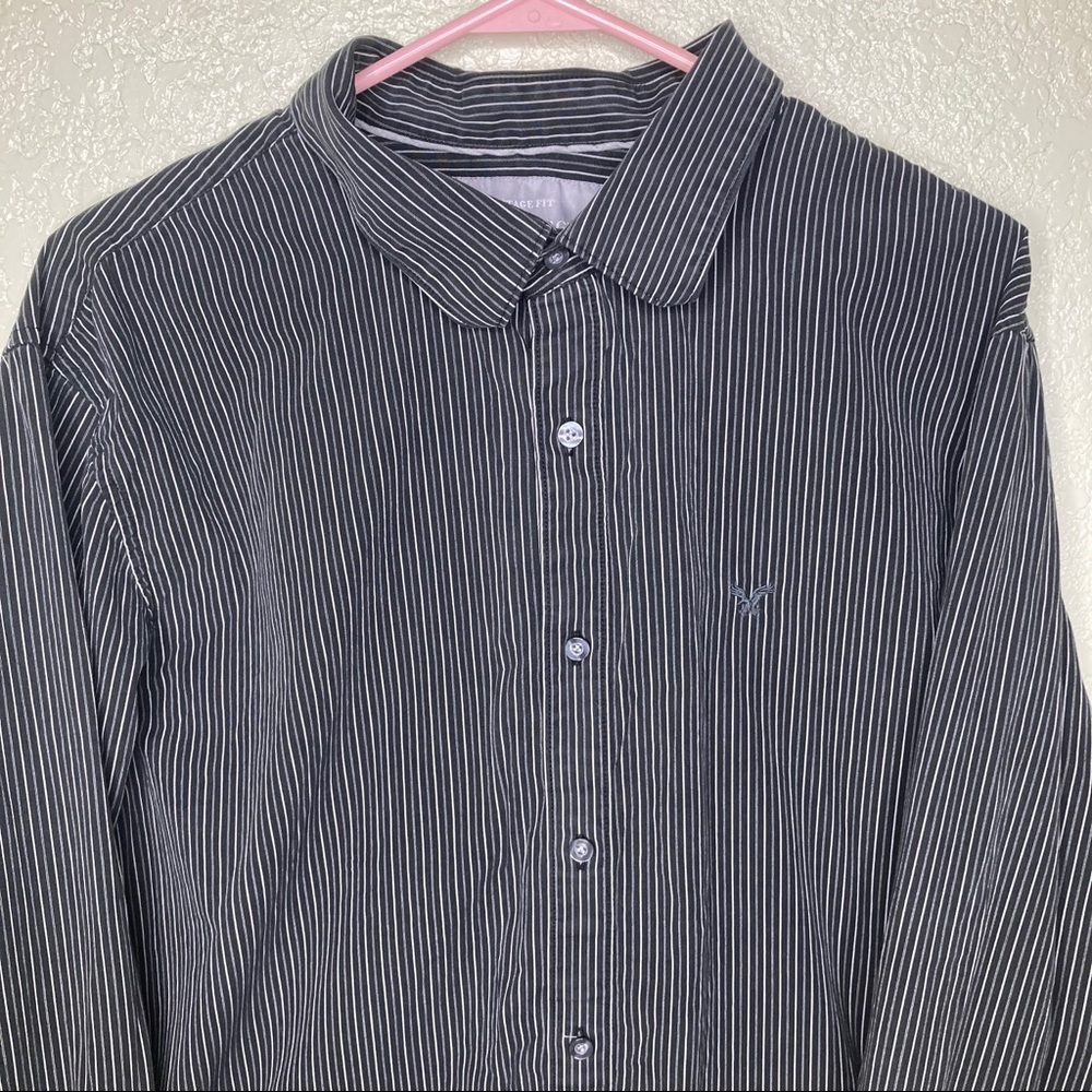 American Eagle Button Down Size Xxl Black White - image 2